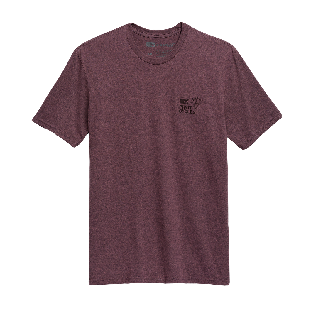 Dog DH Short Sleeve Tee - Rose Fleck