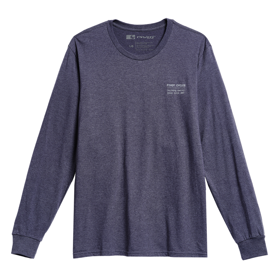 Frame Long Sleeve Tee - Heathered Navy